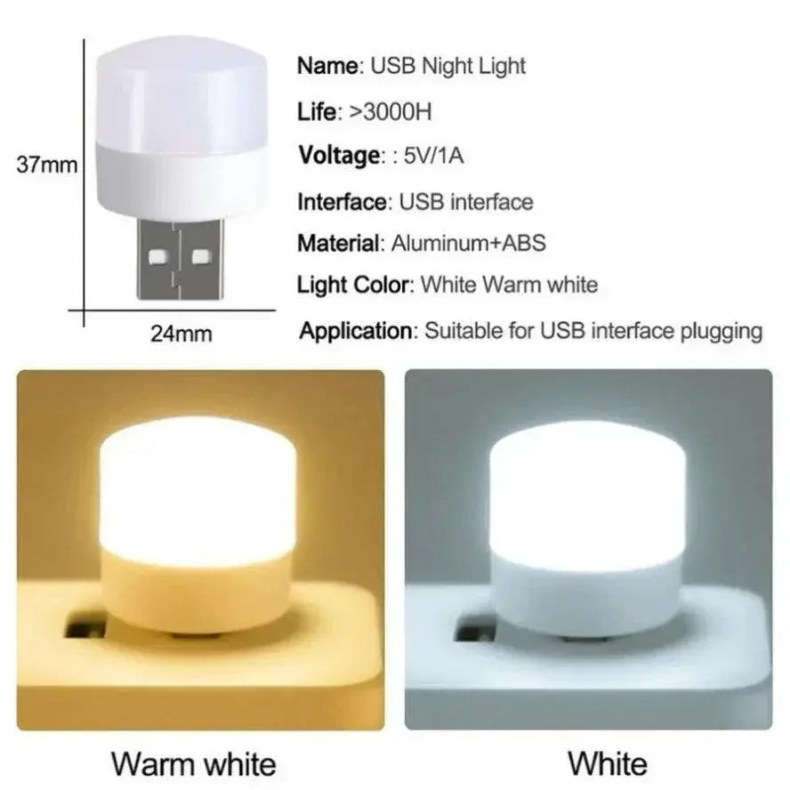 USB LED Plug Lamp Set for Bright Portable Travel Lighting