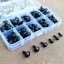 Black Plastic Safety Eyes Set For Amigurumi Crafts And Toys