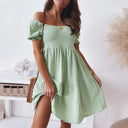 Summer Vibes Off Shoulder Sundress For Stylish Elegance