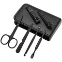 Luxury Black Manicure And Pedicure Kit Portable Nail Set