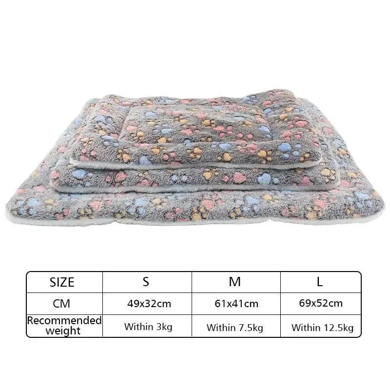 Winter Cozy Pet Bed Thick Flannel Mat For Dogs And Cats