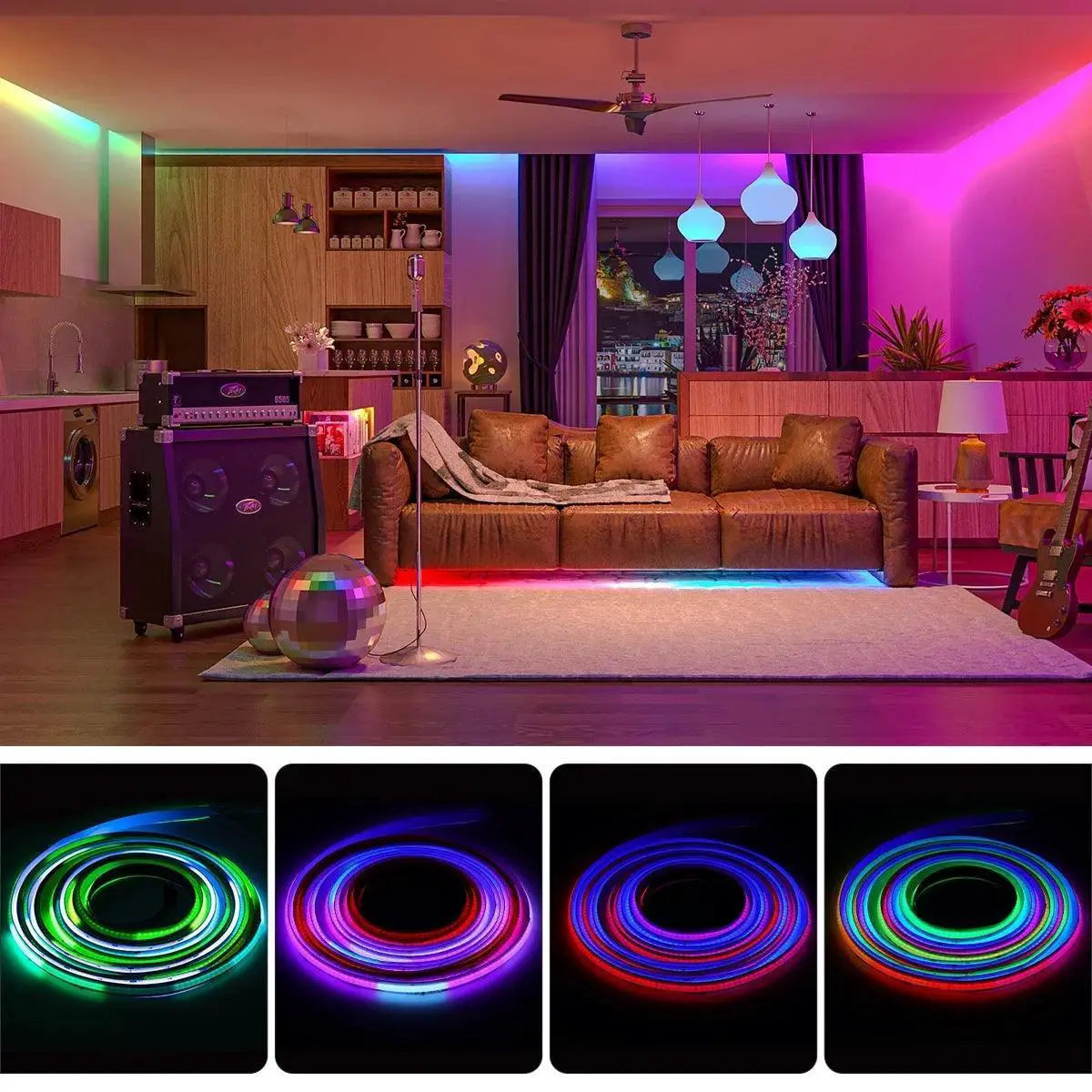 FCOB RGB LED Light Strip Dynamic Lighting For Vivid Displays