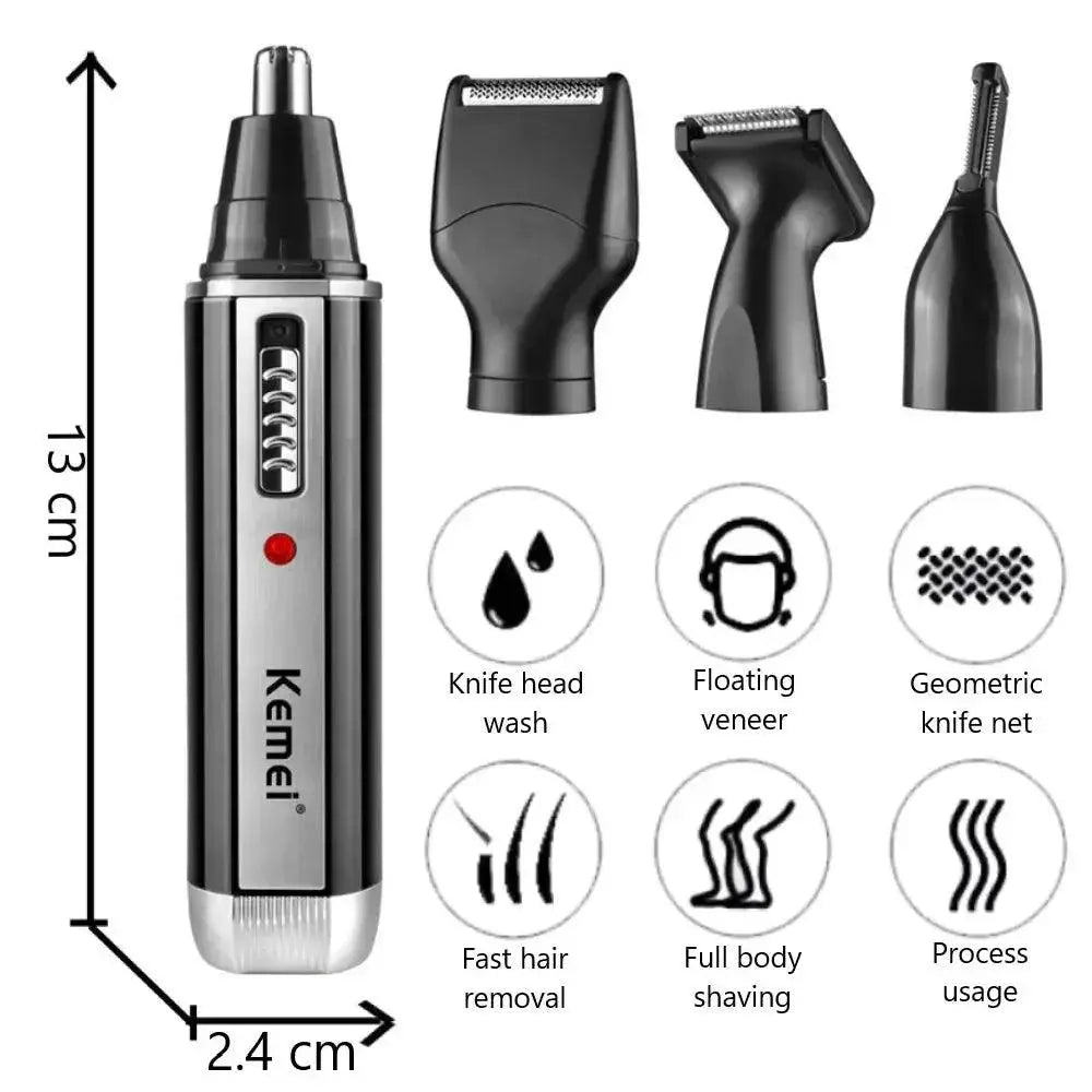 Portable Men Grooming Kit Nose Ear Beard Trimmer Travel Set
