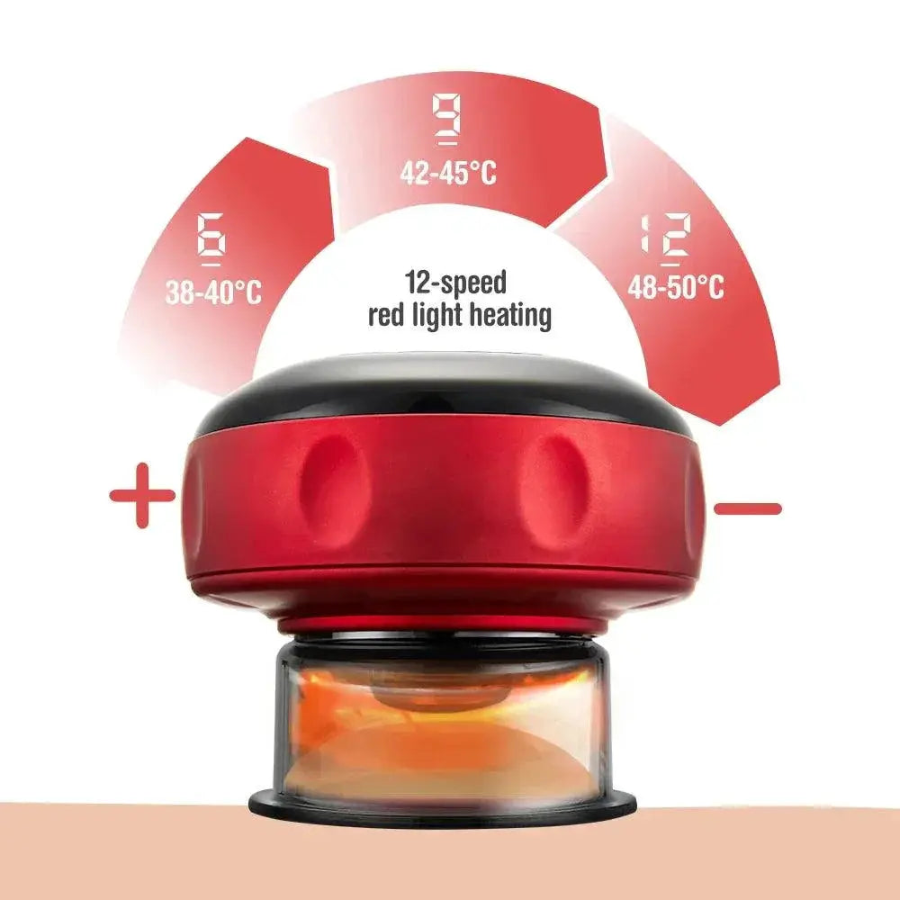 Electric Cupping Massager With Red Light Therapy Vibrator