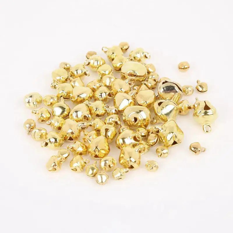Festive Gold Iron Jingle Bells for Holiday Decor Crafts