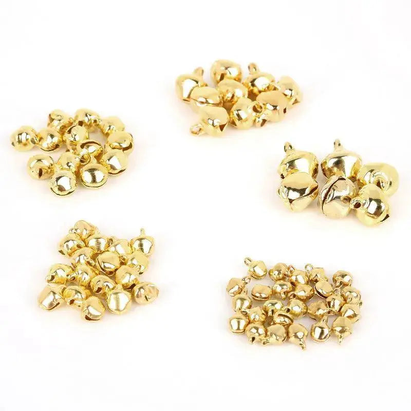 Festive Gold Iron Jingle Bells for Holiday Decor Crafts