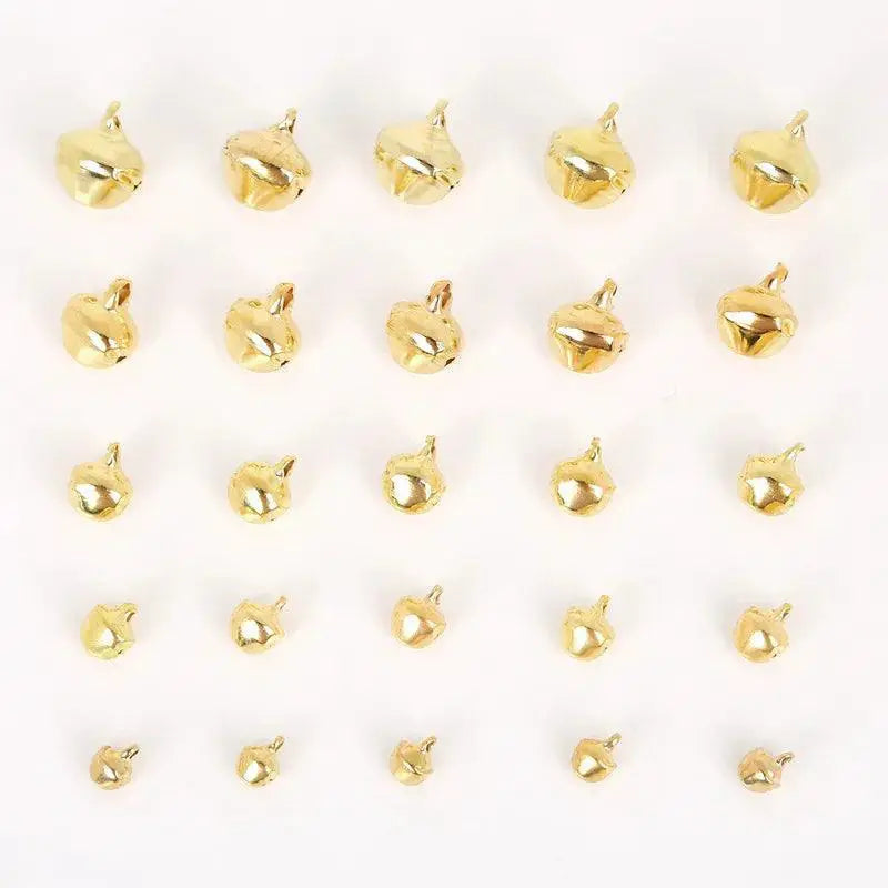 Festive Gold Iron Jingle Bells for Holiday Decor Crafts