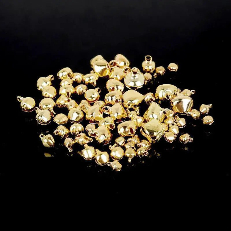 Festive Gold Iron Jingle Bells for Holiday Decor Crafts