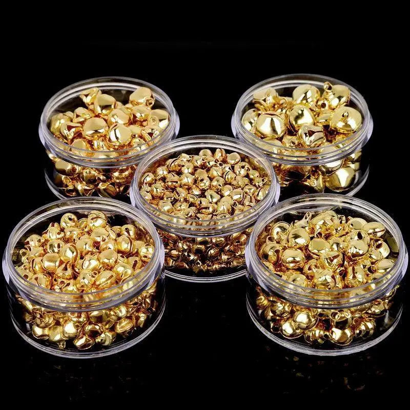 Festive Gold Iron Jingle Bells for Holiday Decor Crafts