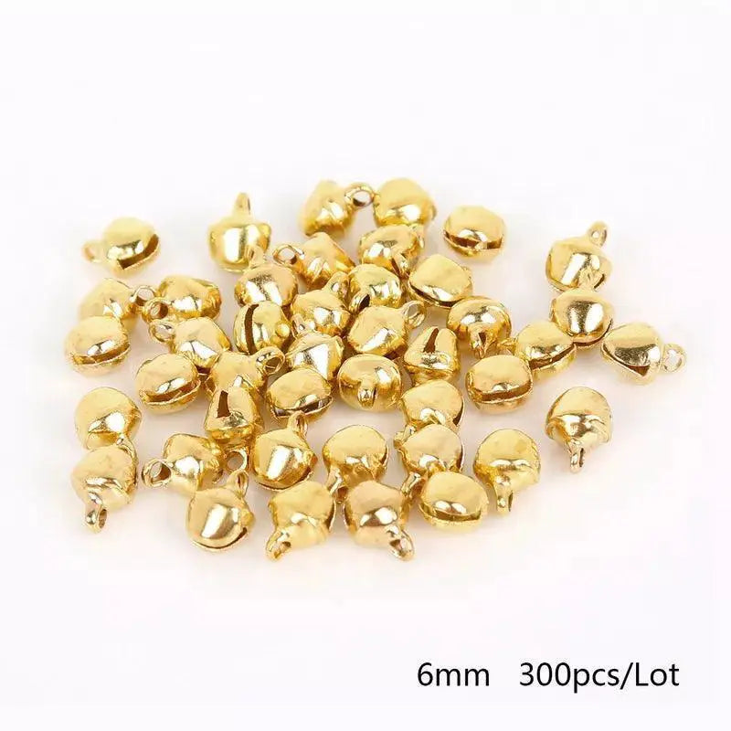 Festive Gold Iron Jingle Bells for Holiday Decor Crafts