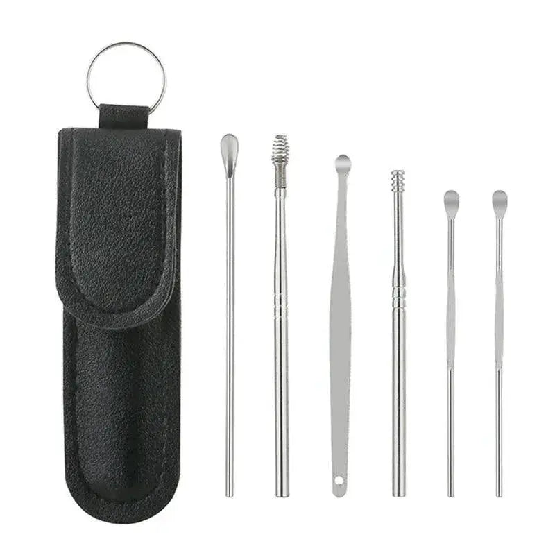 Stainless Steel Ear Wax Removal Kit With Non Slip Handle