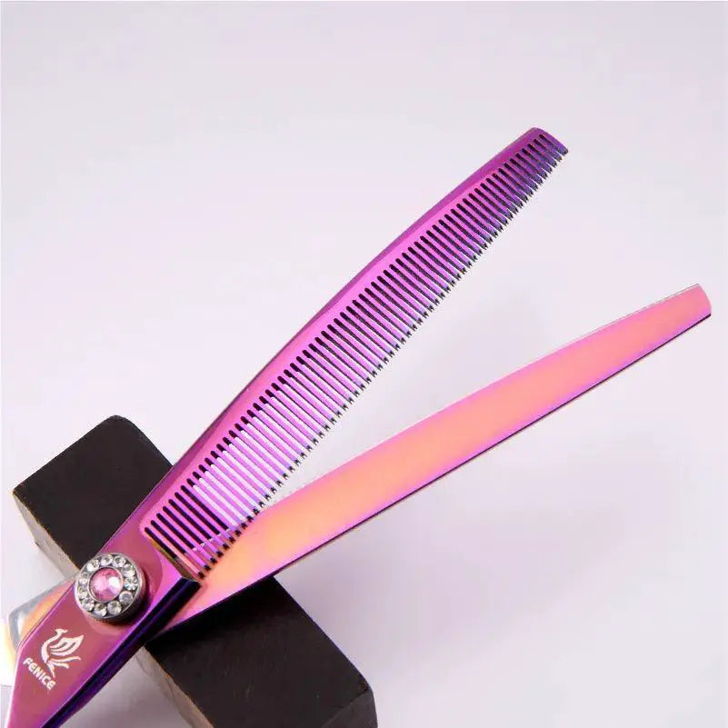Curved Pet Grooming Shears With Stainless Steel Blades