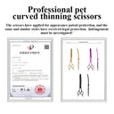 Curved Pet Grooming Shears With Stainless Steel Blades