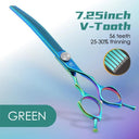 Curved Pet Grooming Shears With Stainless Steel Blades