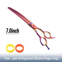 Curved Pet Grooming Shears With Stainless Steel Blades
