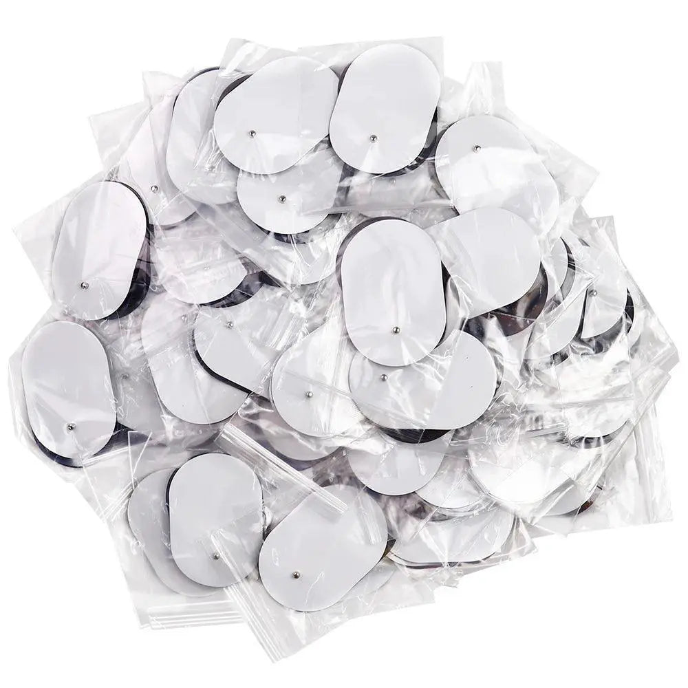 Bulk pack of oval electrode gel pads for TENS EMS muscle stimulator, OurLum.com