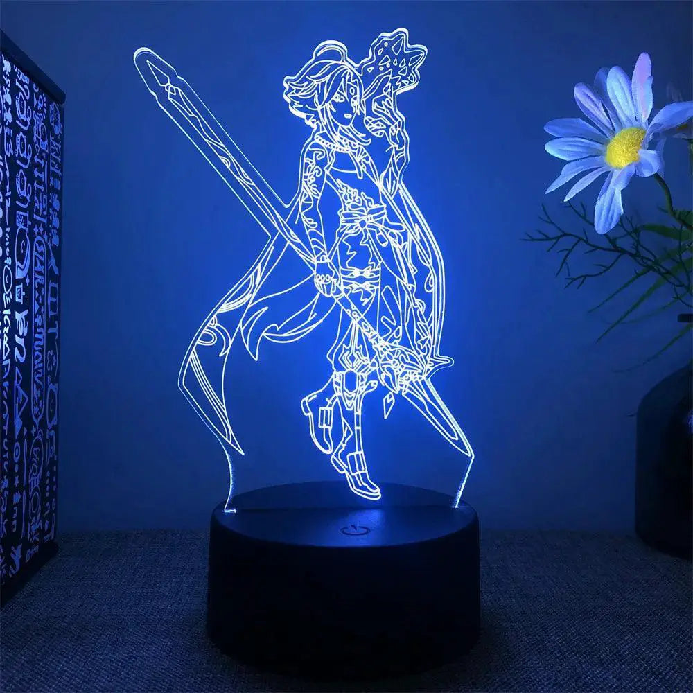 Genshin 3D Character Lamp Zhongli Raiden Shogun Klee Xiao