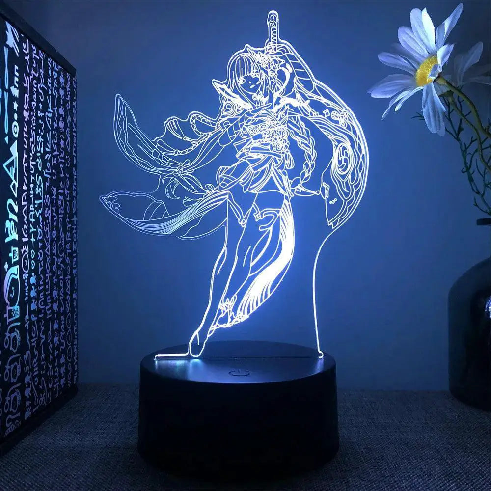 Genshin 3D Character Lamp Zhongli Raiden Shogun Klee Xiao