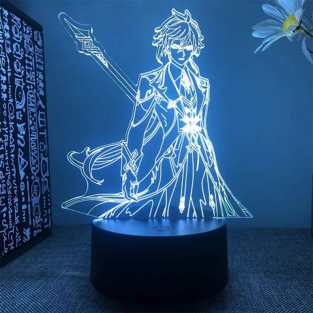 Genshin 3D Character Lamp Zhongli Raiden Shogun Klee Xiao