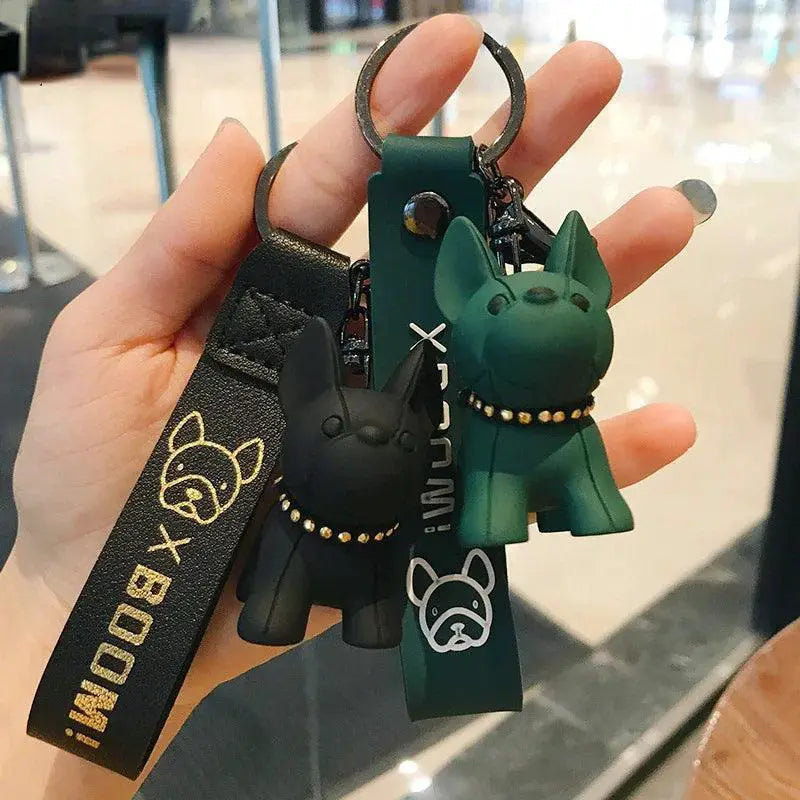 French Bulldog Leather Keychain For Men Stylish Accessory