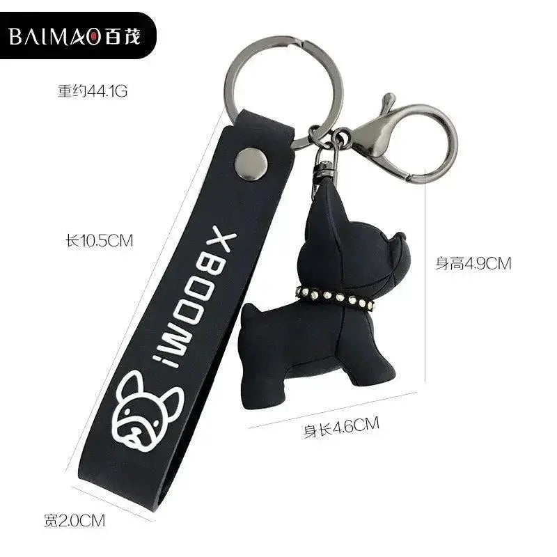 French Bulldog Leather Keychain For Men Stylish Accessory