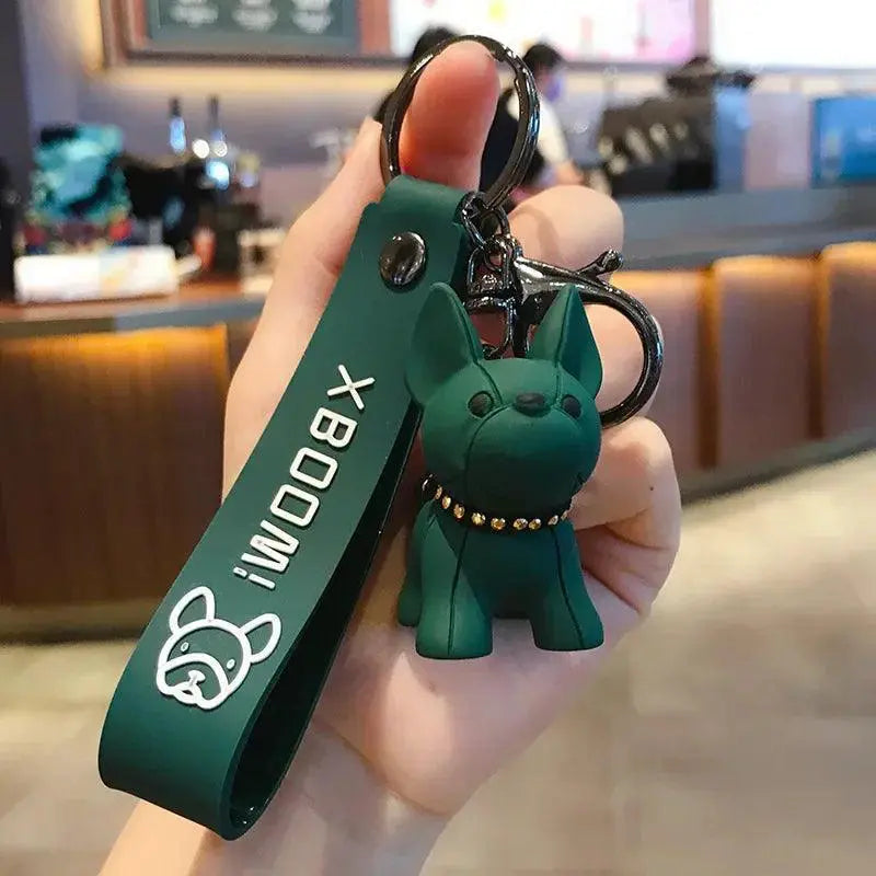 French Bulldog Leather Keychain For Men Stylish Accessory