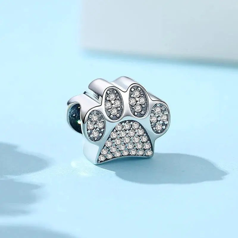 Love Pet Paw Charm Sterling Silver For Pandora Jewelry