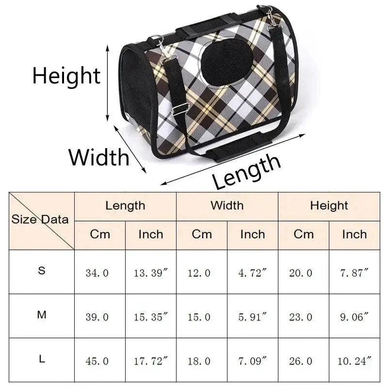Breathable Dog Carrier for Small Pets Portable Travel Bag