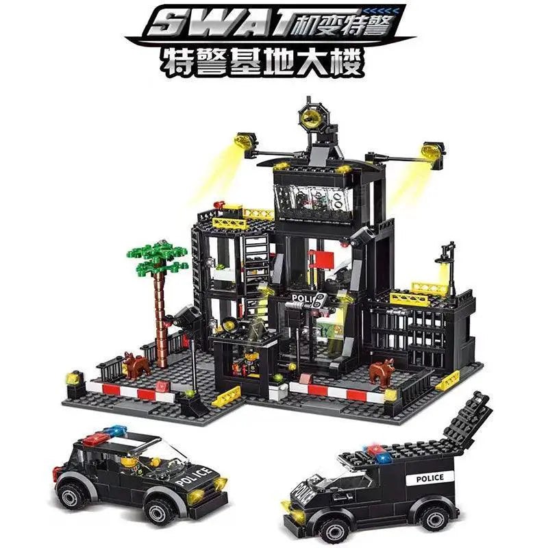 SWAT City Police Station Building Blocks Kit for Kids