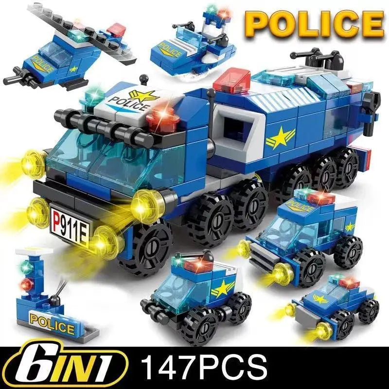 SWAT City Police Station Building Blocks Kit for Kids
