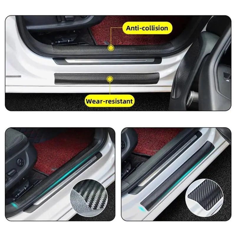 Nano Carbon Fiber Car Sticker Set Scratch Resistant