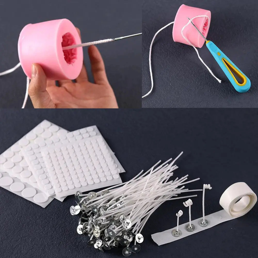 Smokeless Cotton Wick Kit Clean Burning DIY Candle Set