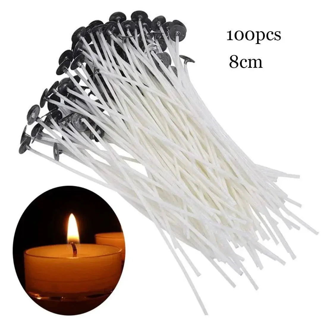 Smokeless Cotton Wick Kit Clean Burning DIY Candle Set