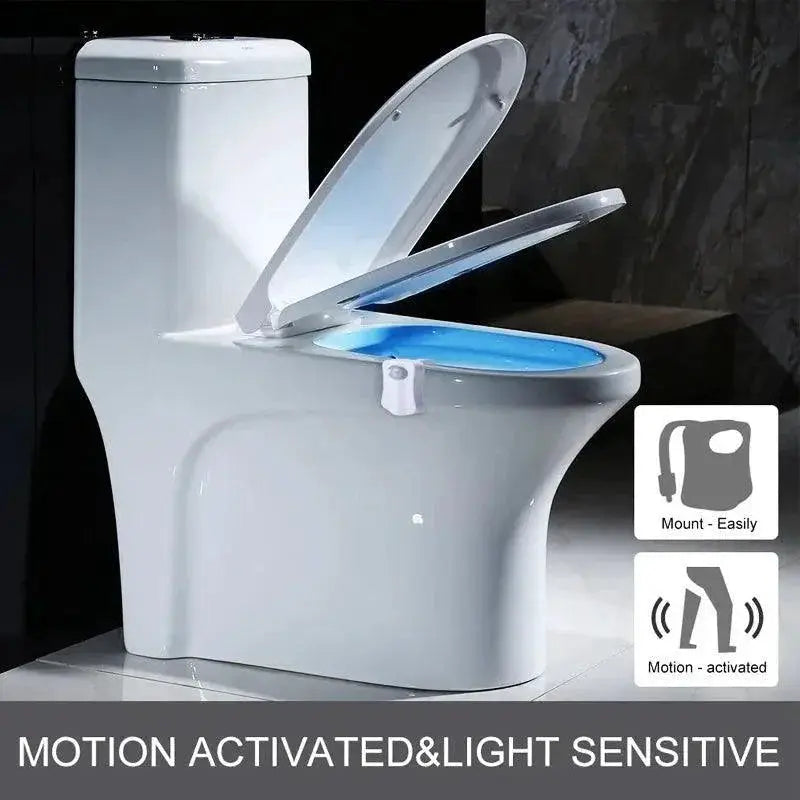 Motion Sensing LED Toilet Light With Customizable Color Glow