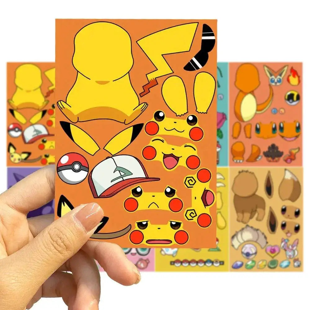 Pokemon Pikachu Sticker Puzzle Kit DIY Gift For Kids