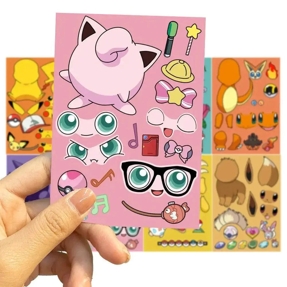 Pokemon Pikachu Sticker Puzzle Kit DIY Gift For Kids