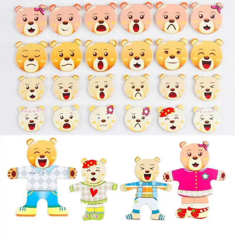 Little Bear Dress Up Jigsaw Puzzle Creative Educational Toy
