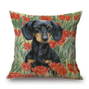 Cozy Dachshund Cushion Cover for Sofa
