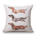 Cozy Dachshund Cushion Cover for Sofa