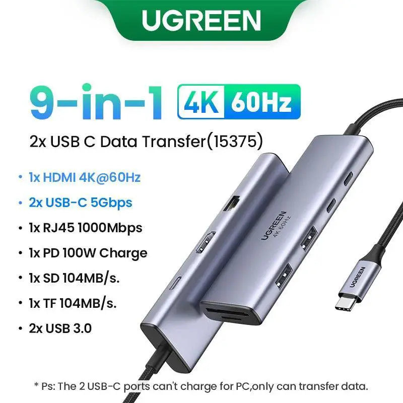 UGREEN USB C Hub 4K HDMI PD USB Ports Multiport Dock