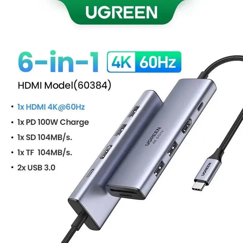 Ugreen USB C Hub HDMI PD USB Ports Multiport Dock — product view 9