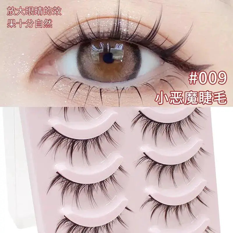 Natural Manga Eyelashes Volume And Length Boosting 5 Pairs