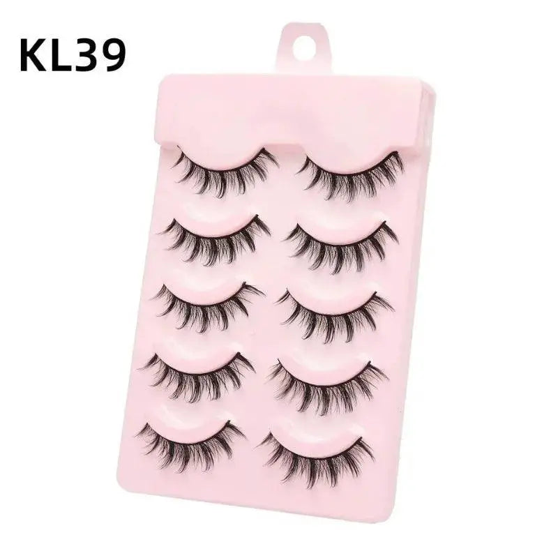 Natural Manga Eyelashes Volume And Length Boosting 5 Pairs