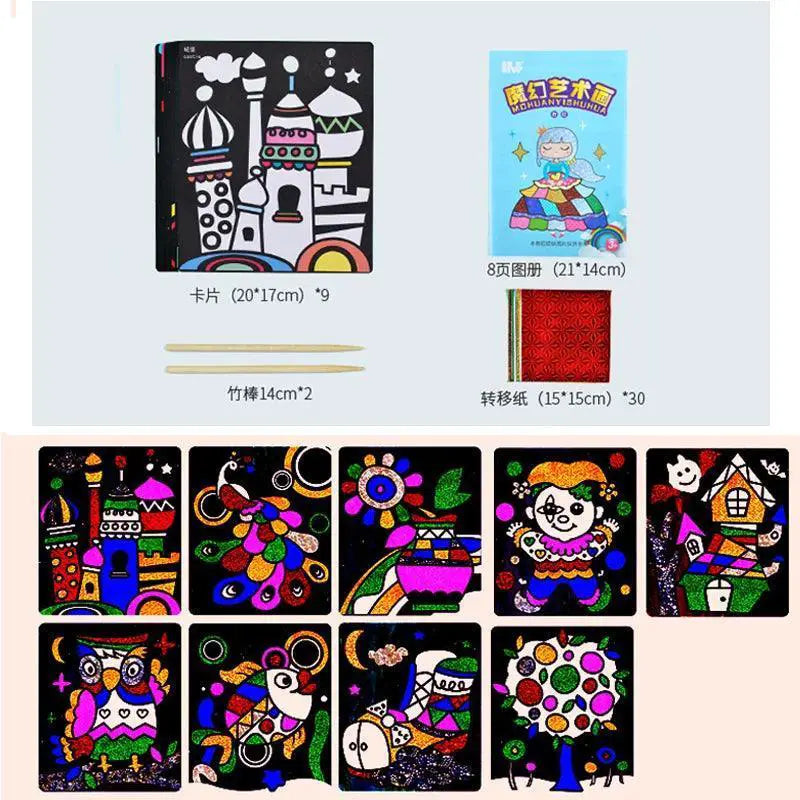 Magical Cartoon Transfer Painting Kit For Kids Learning