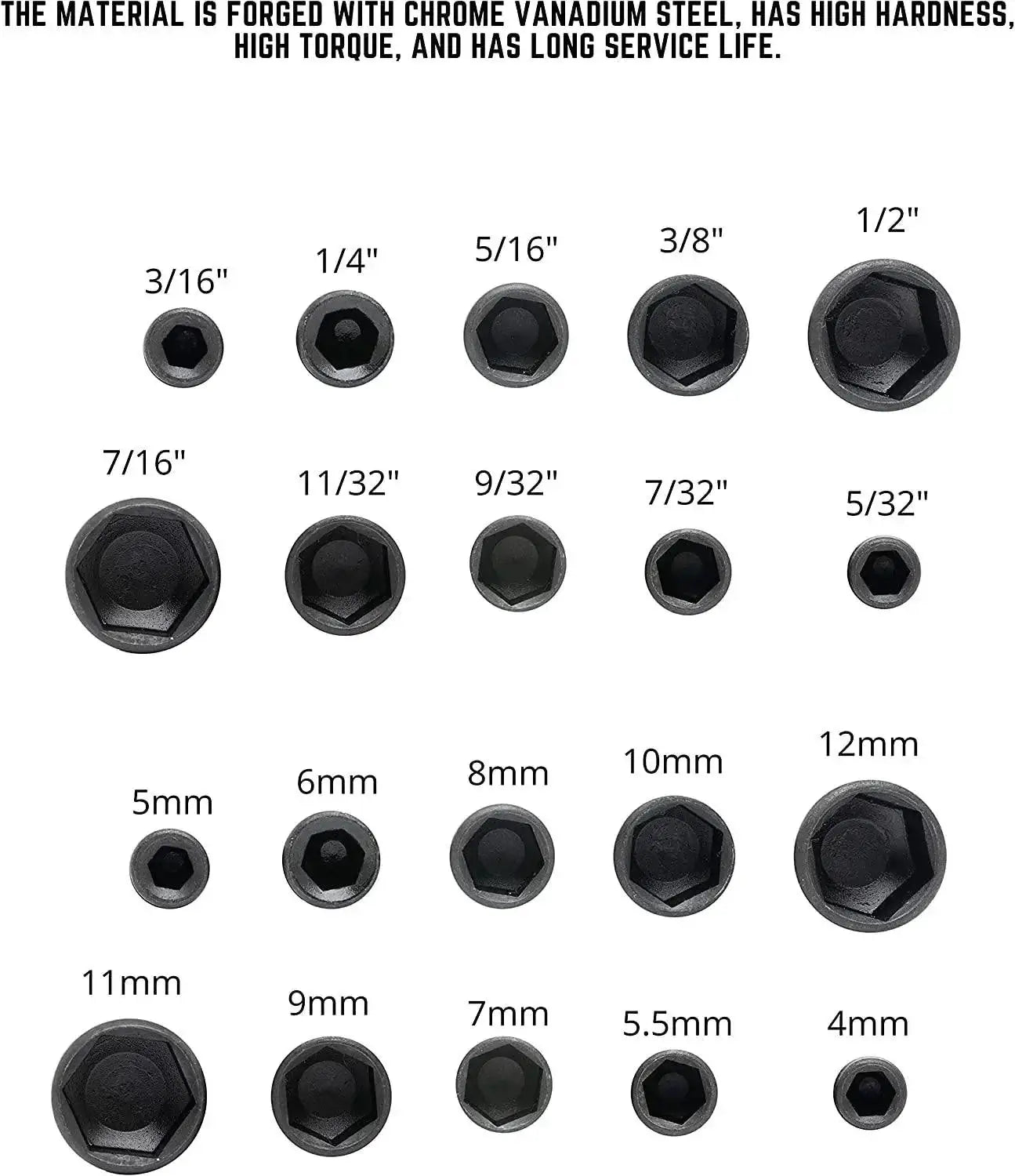 Hex Socket Sleeve Nut Driver And Screwdriver Bits Set Tools