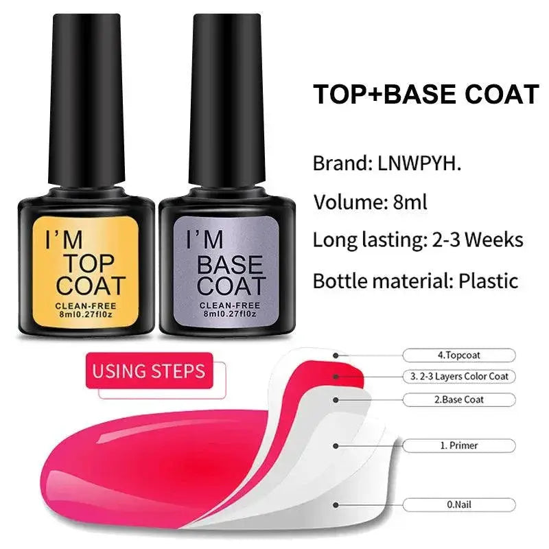 Vibrant Gel Nail Polish Kit Chip Free Easy Application Set