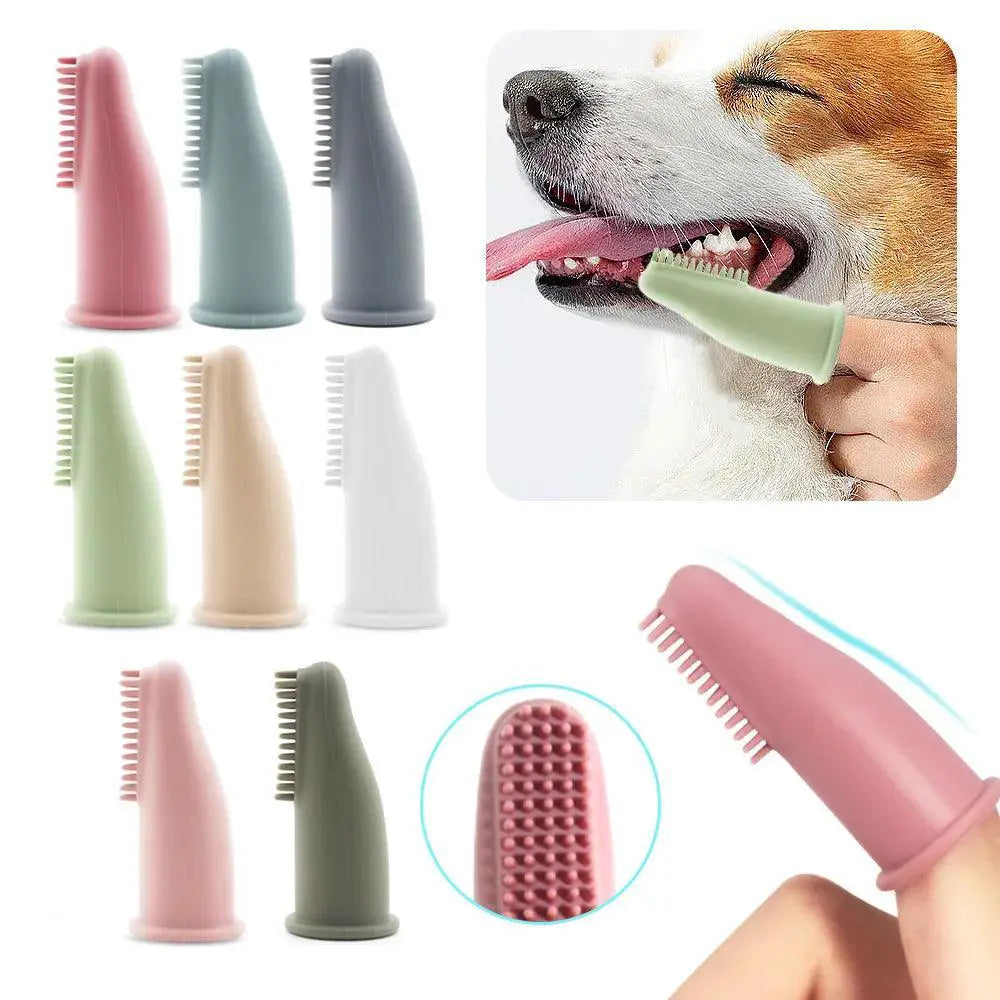 Pet Finger Toothbrush Super Soft Silicone Brush For Pets