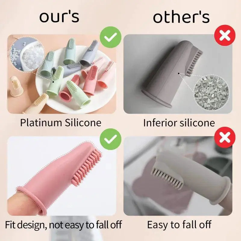 Pet Finger Toothbrush Super Soft Silicone Brush For Pets