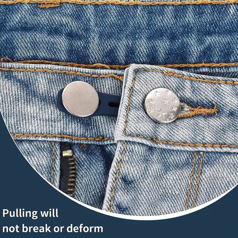 Expandable Metal Button Extenders Comfort Fit Waistband Kit
