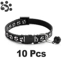 Adjustable Nylon Pet Collar Set With Bell For Small Pets
